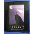 Framed Motivational Poster "Effort", 24 x 30